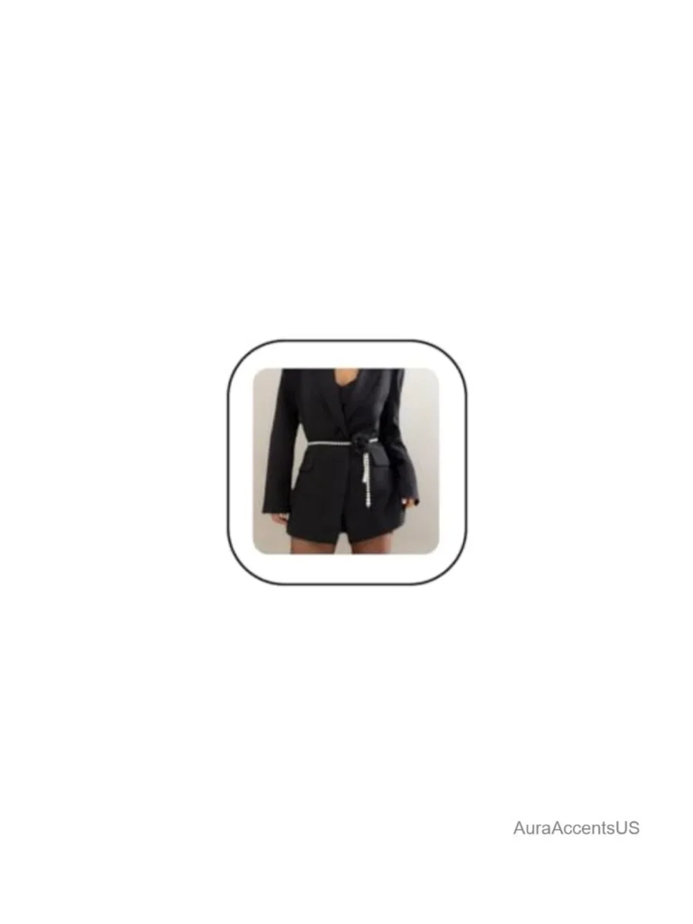 Pearl Waist Chain with Camellia Tassel - Flower Waistband Adjustable Belt